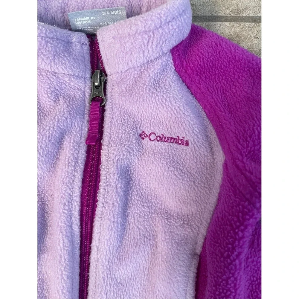 Columbia Pink Baby Girls Zip Up Fleece Jacket